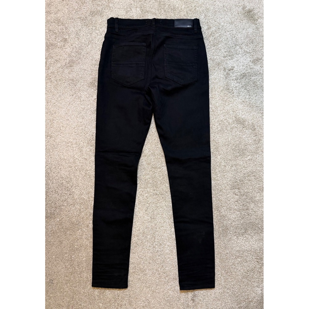 Amiri Skinny Jeans Knee Rip Black Size 33 Worn Once - Picture 2 of 6